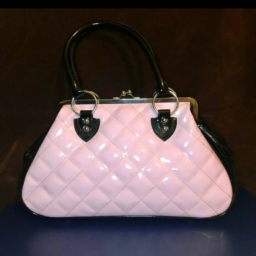 RARE BABY PINK LUX DE VILLE HANDBAG! VINTAGE PURSE